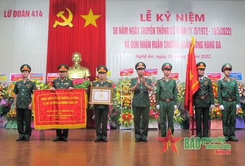 Lữ đoàn Công binh 414 đón nhận Huân chương Quân công hạng Ba